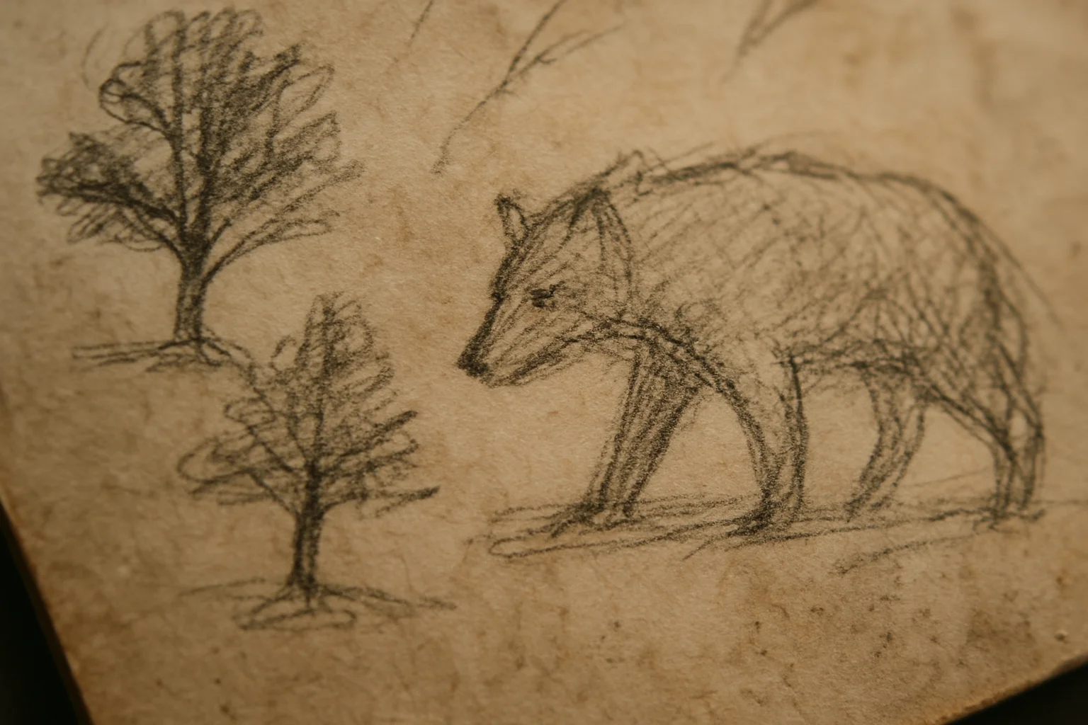 Hand-drawn animal sketch representing imagination in the Honest Drawing project by Rabanizz